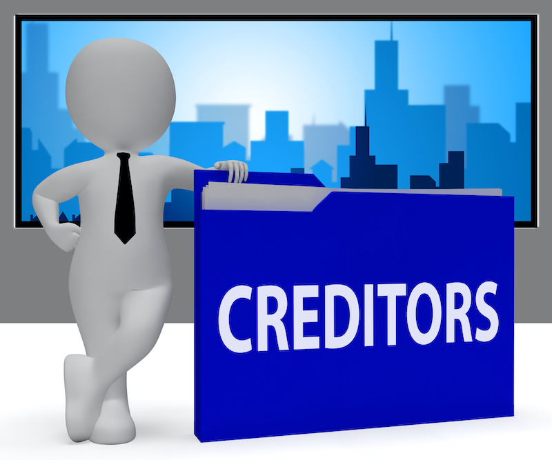 Creditors Folder Character Meaning Borrow Lending 3d Rendering
