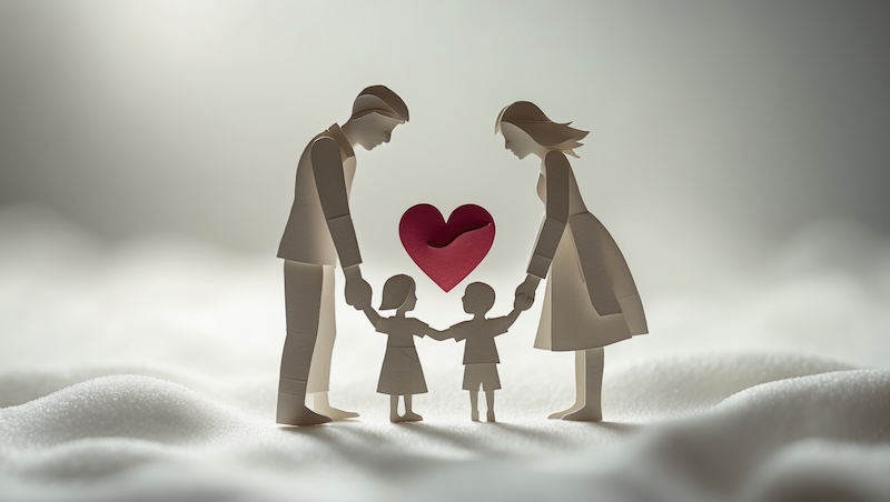 Paper family held in your hand. Accident insurance idea, personal insurance that protects your loved ones. Need for protection and peace of mind in unexpected accident situations.