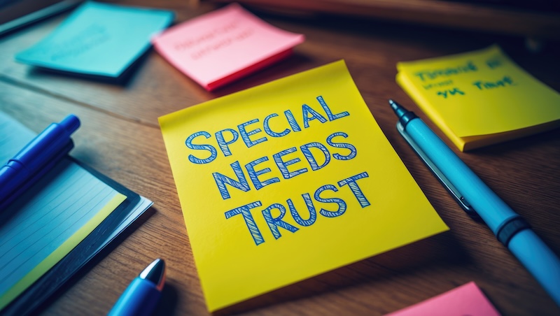 Special needs trust displayed in the image using text.