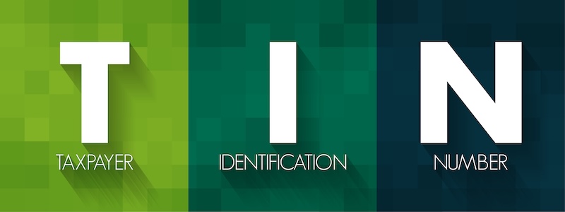 TIN - Taxpayer Identification Number is an identification number used by the Internal Revenue Service in the administration of tax laws, acronym text concept background