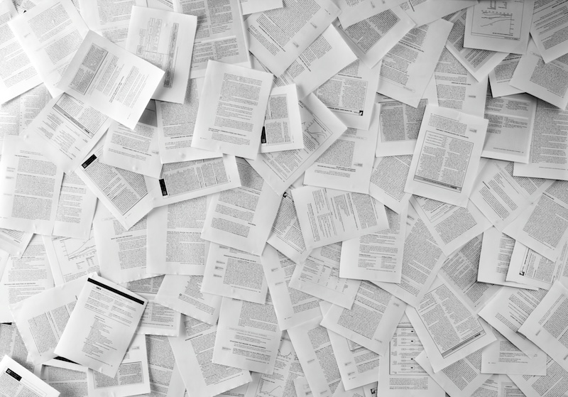 Many business documents. Use for background or texture